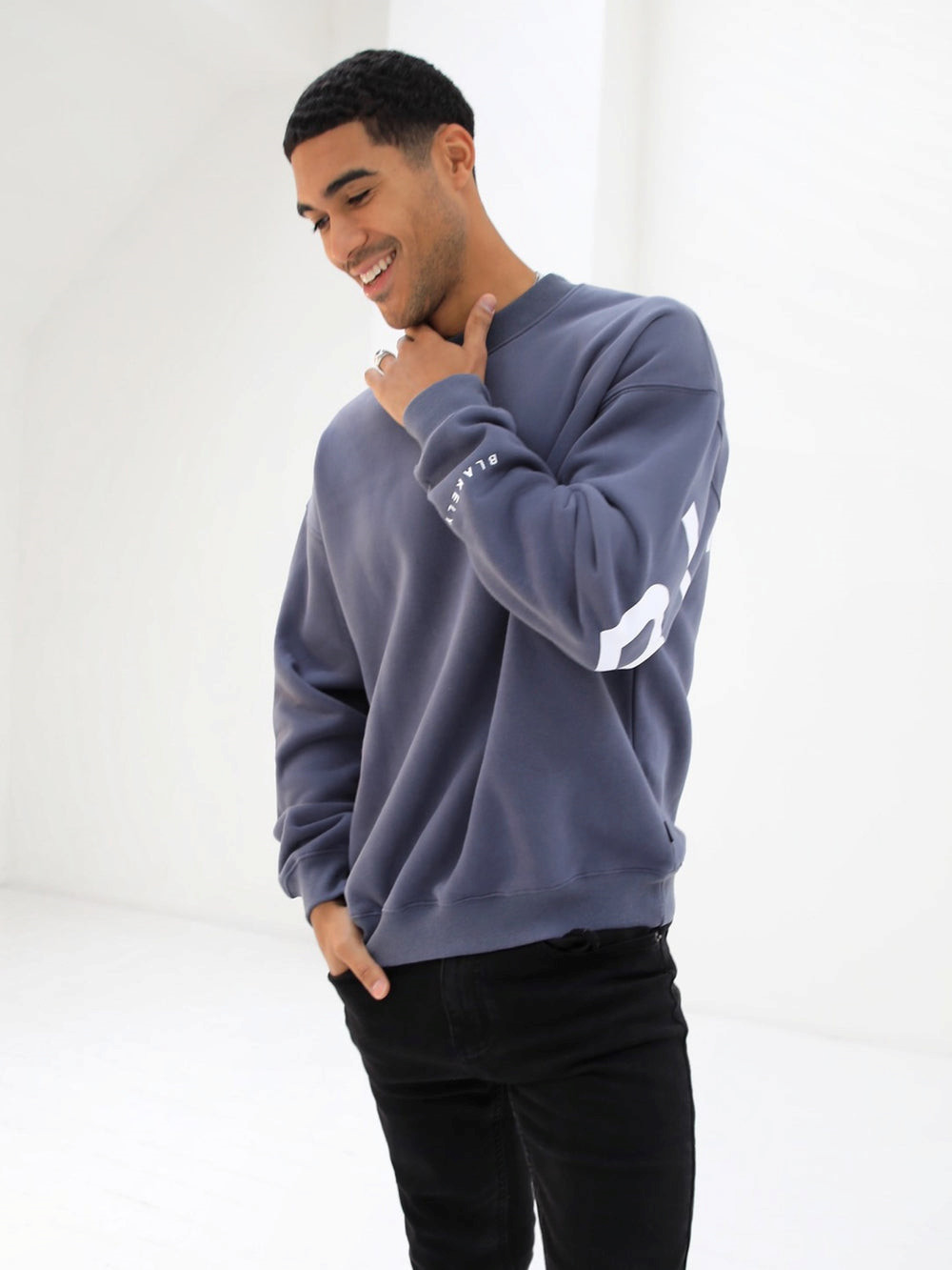 Blakely Idris Oversized Jumper Blau | THBRXPI-76