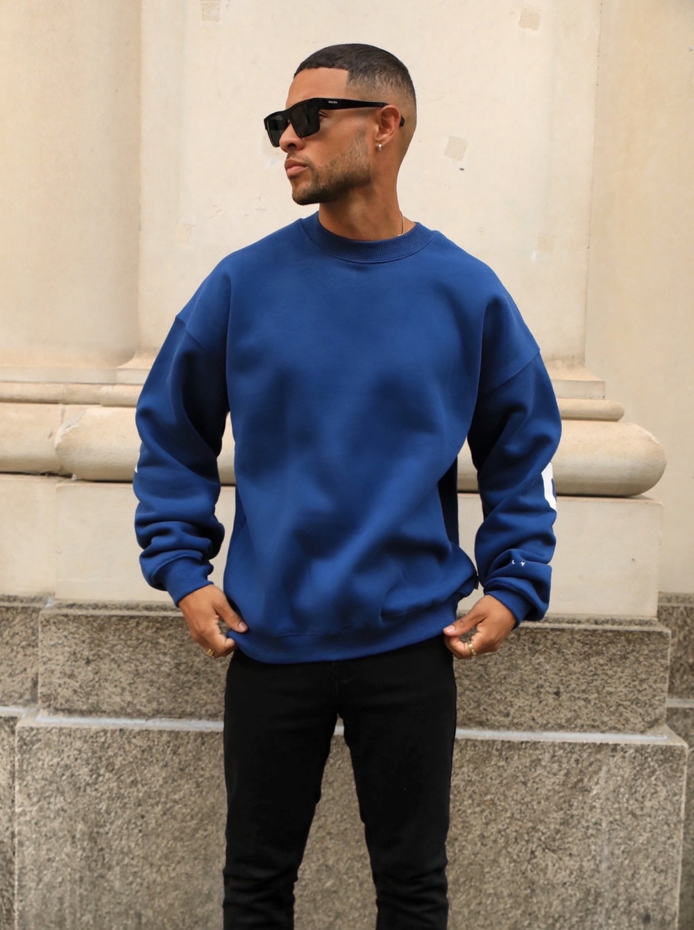 Blakely Idris Oversized Jumper Blau | TUELMOX-39