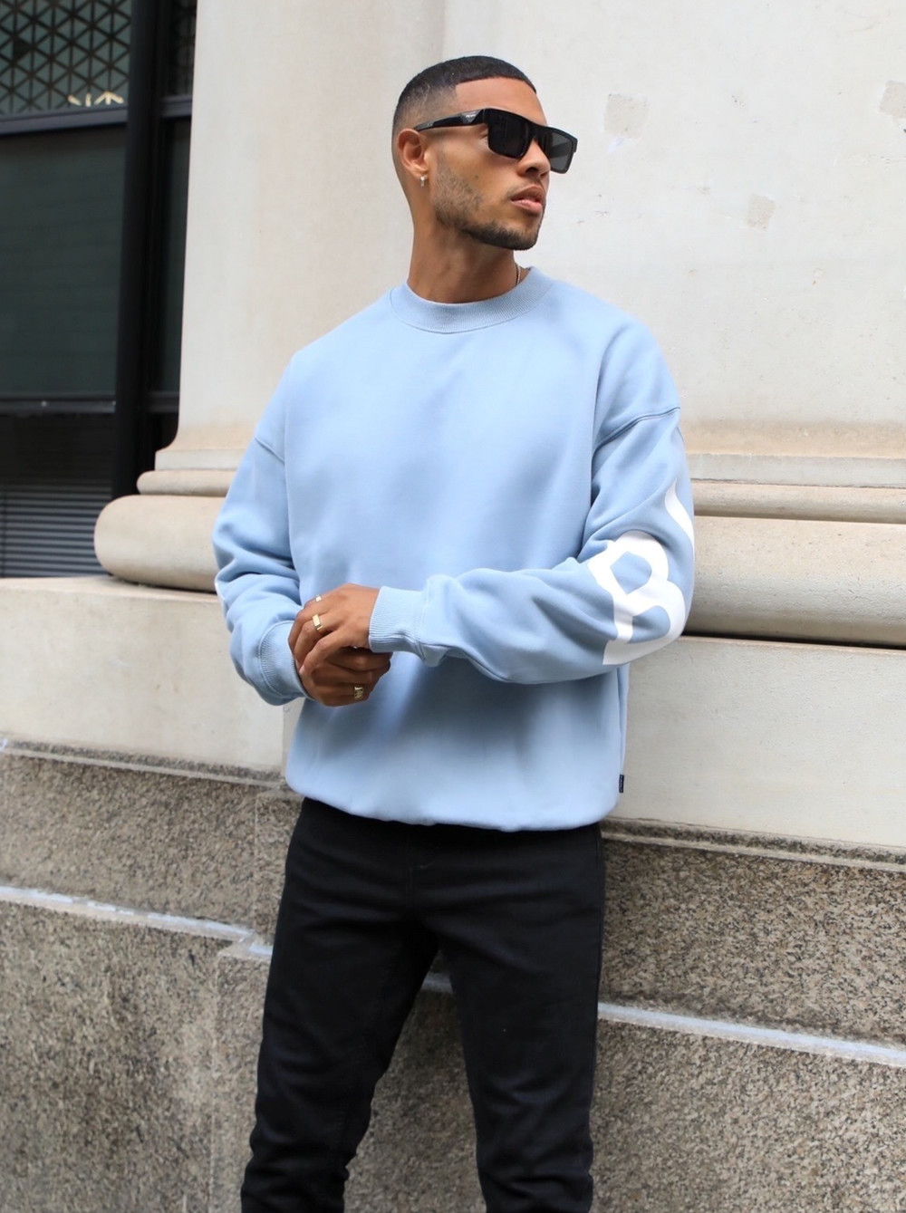 Blakely Idris Oversized Jumper Blau | ZMKQCSH-42