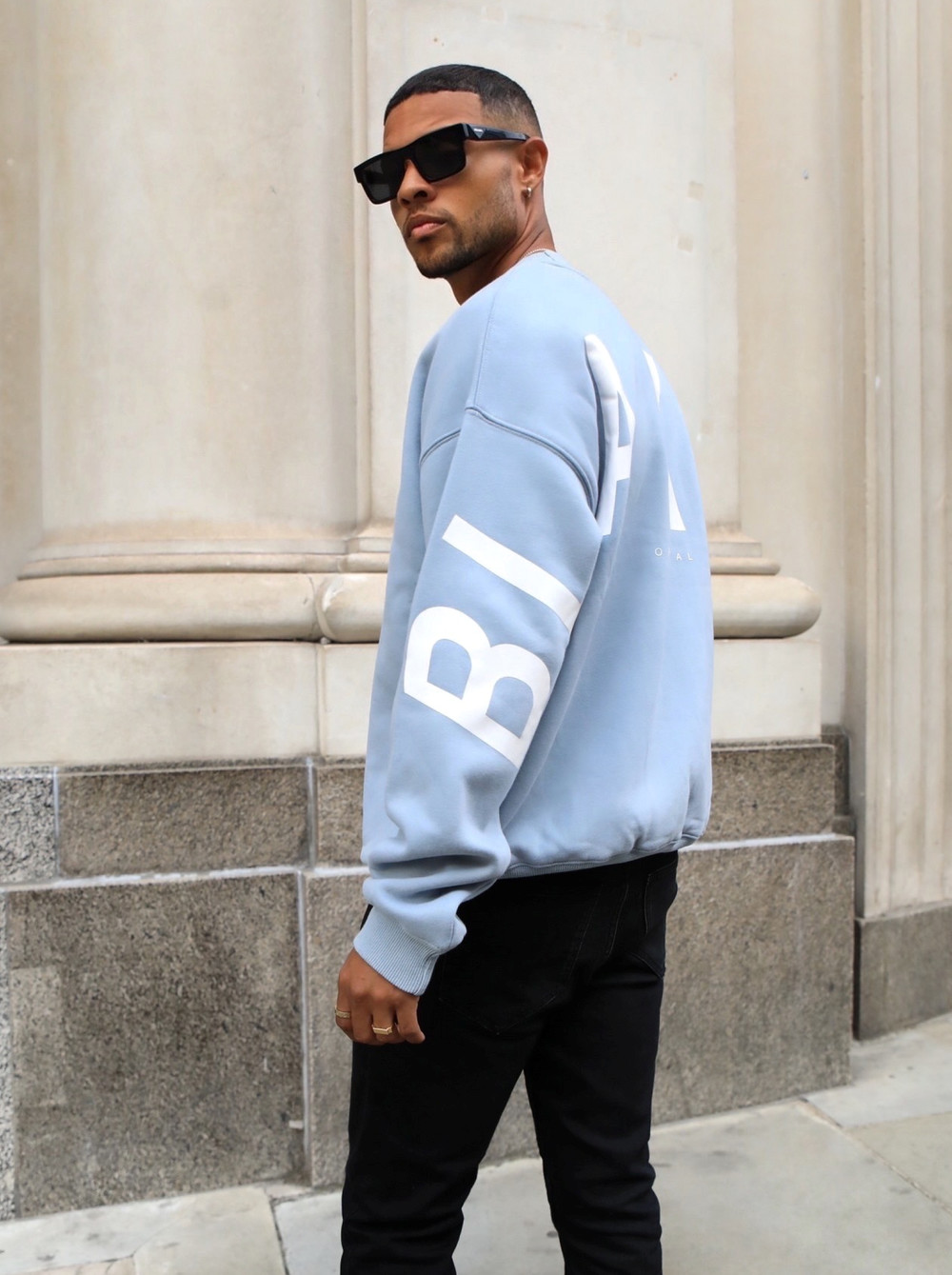 Blakely Idris Oversized Jumper Blau | ZMKQCSH-42