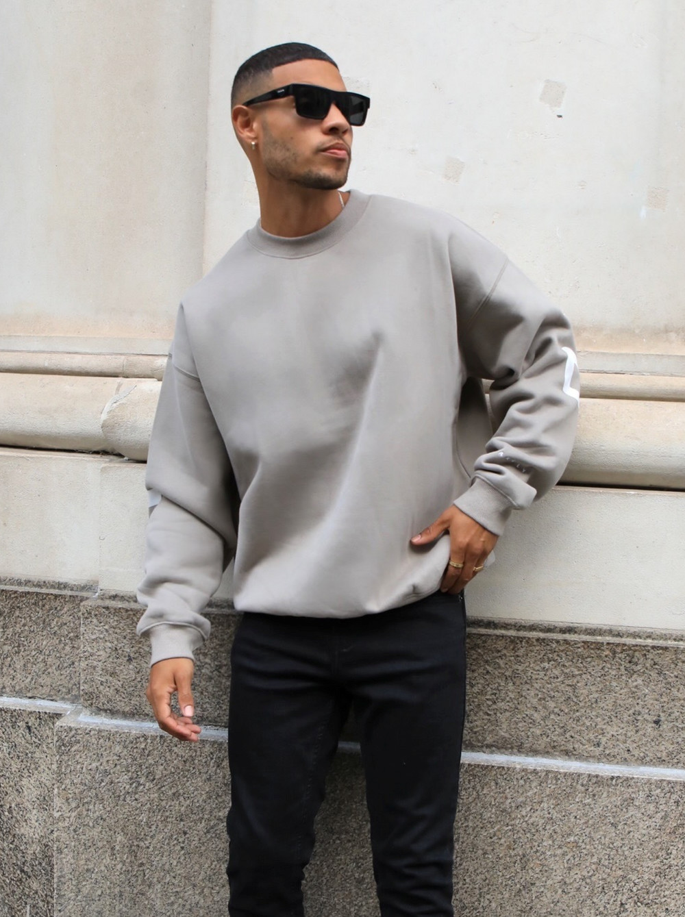 Blakely Idris Oversized Jumper Grau | KUDGBOL-95