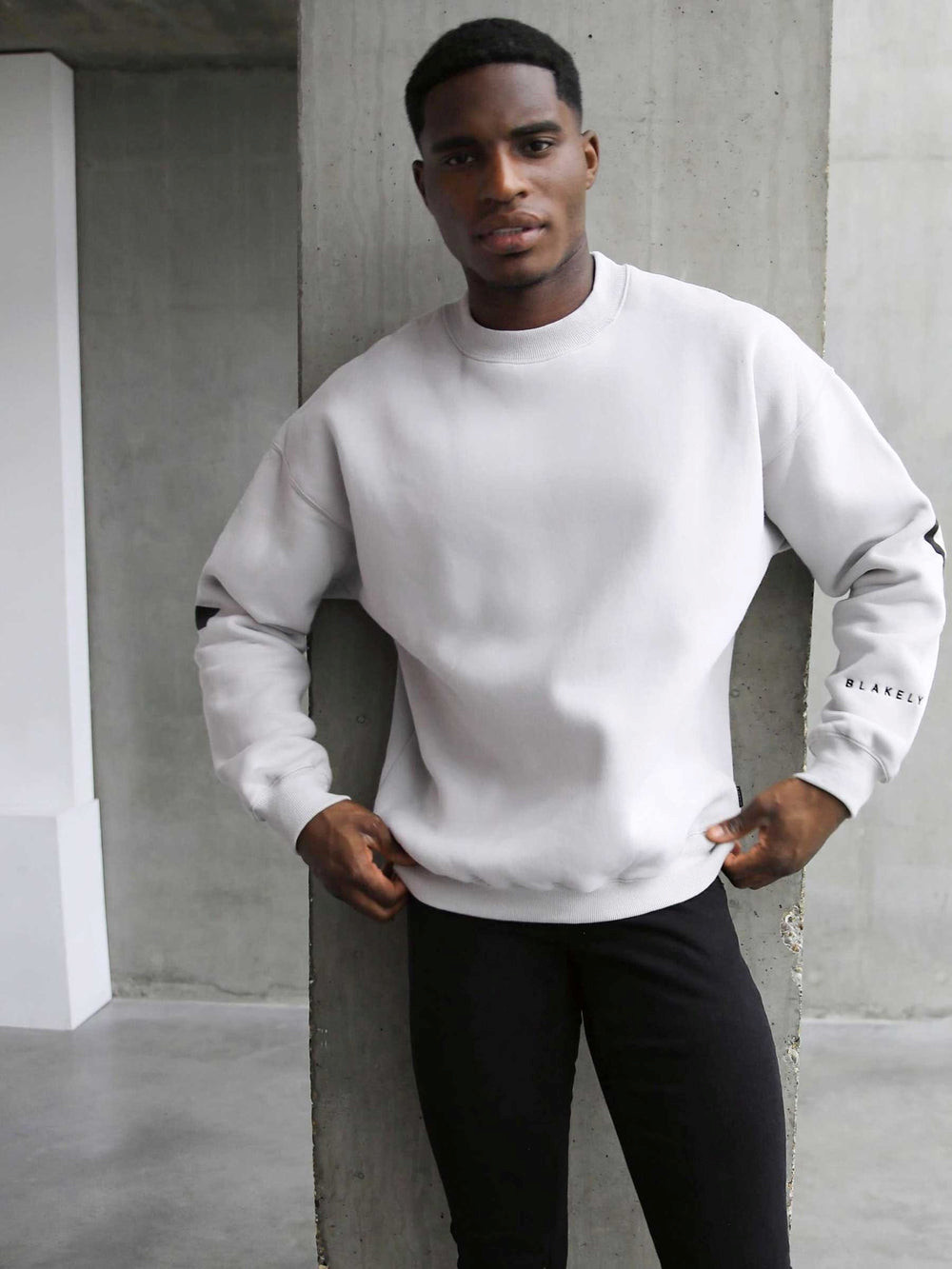 Blakely Idris Oversized Jumper Stone | DLHSANV-86