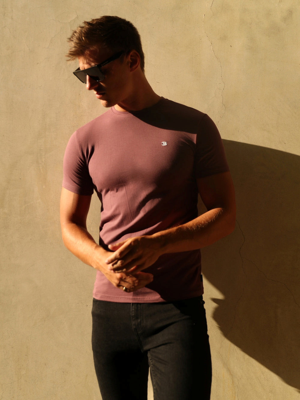 Blakely Initial T-Shirt Bordeaux | POGTSVX-41