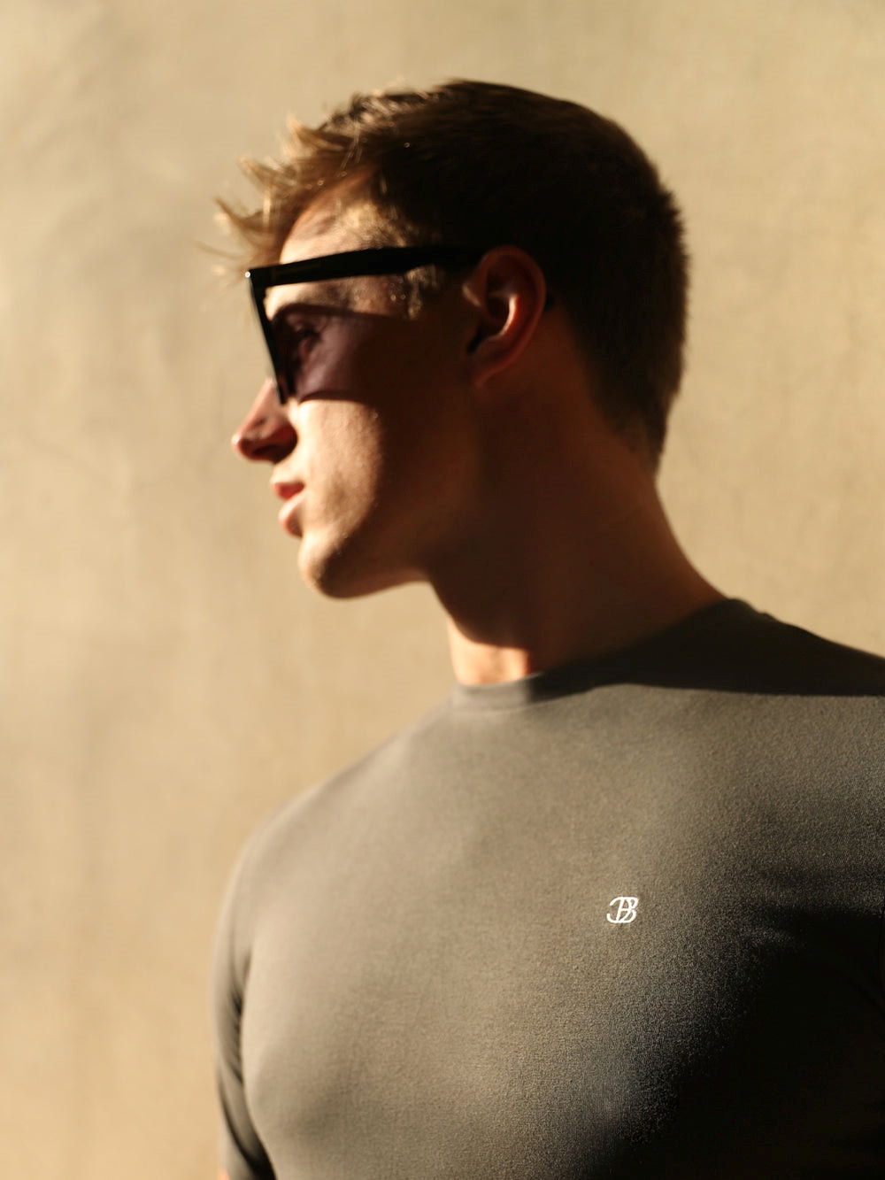 Blakely Initial T-Shirt Charcoal | KVXUBEQ-29