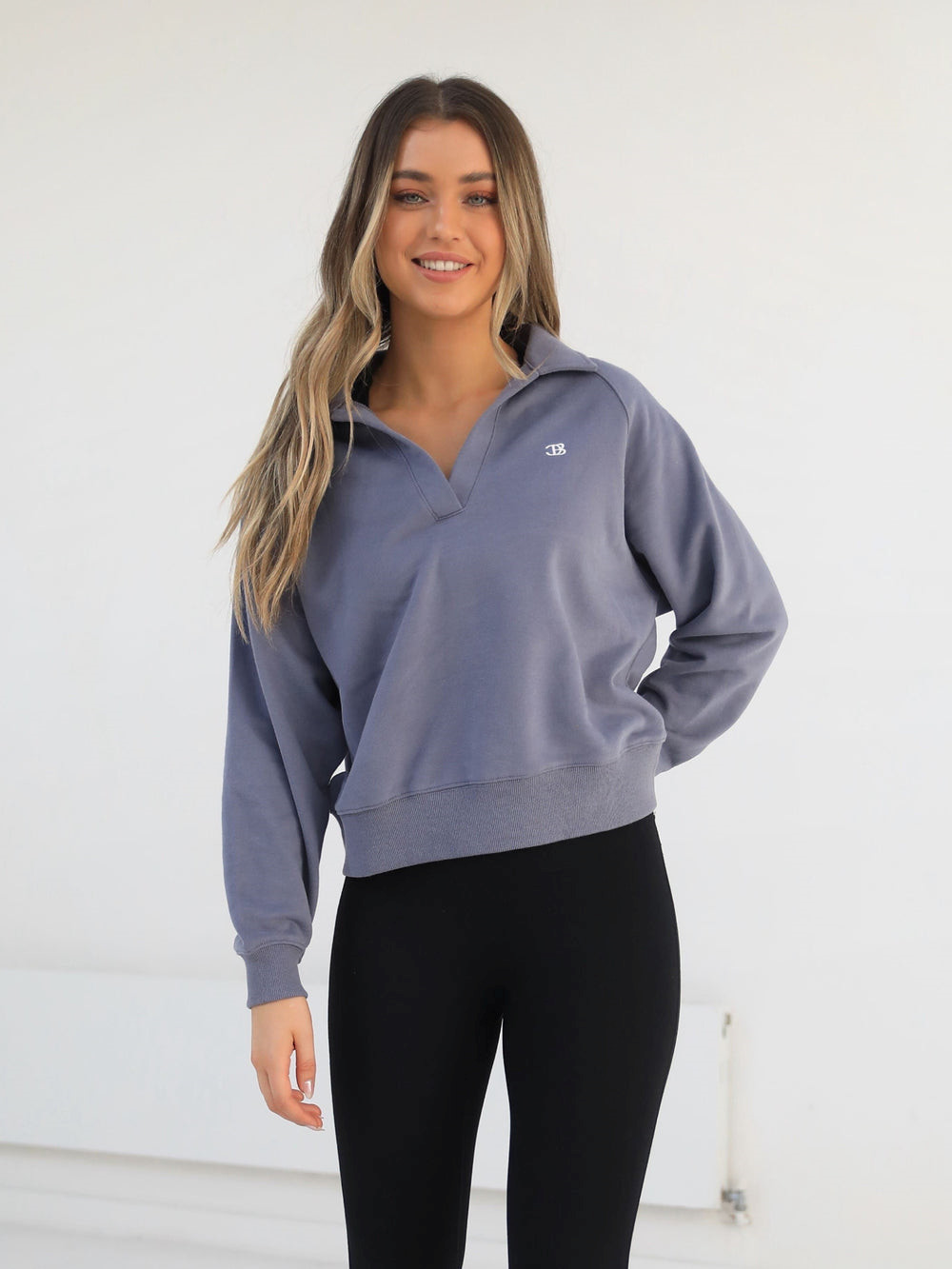 Blakely Initial V-Neck Jumper Blau | VZFBQWG-93