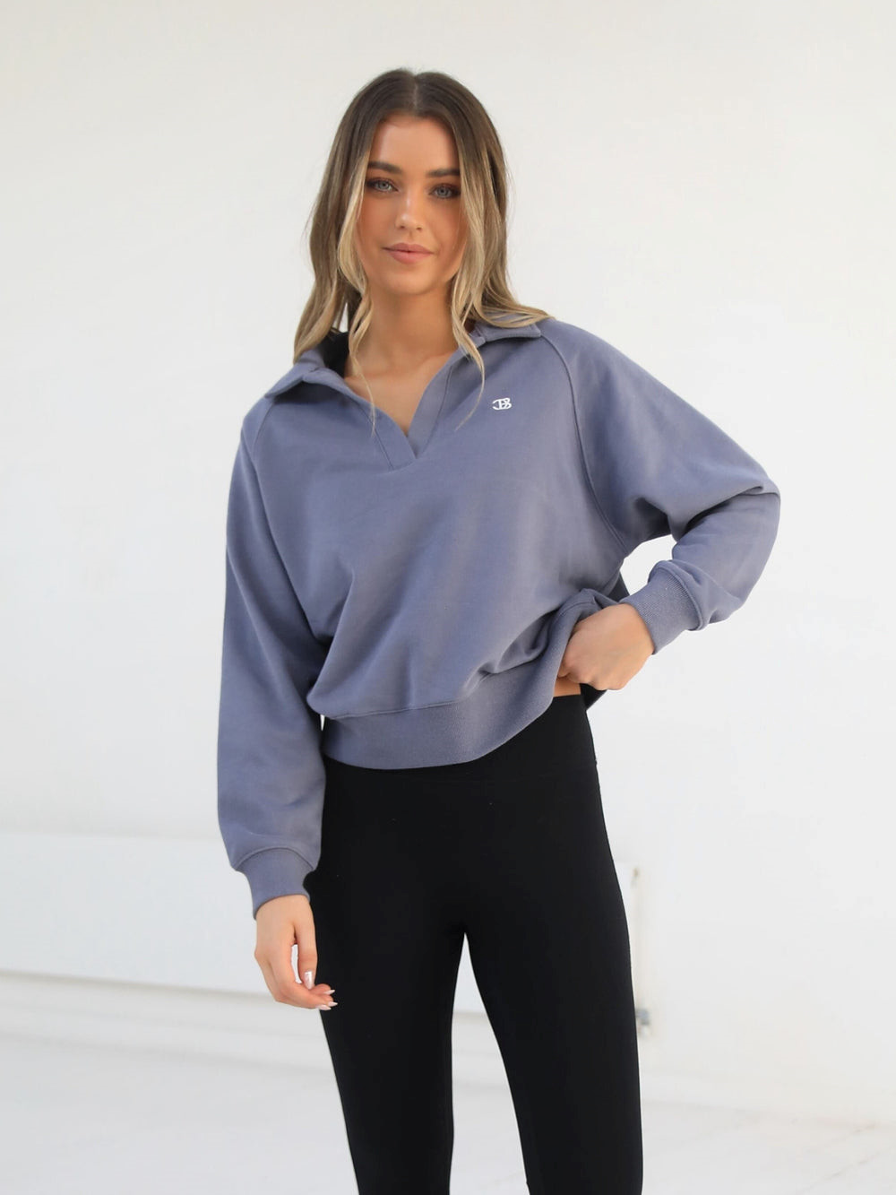 Blakely Initial V-Neck Jumper Blau | VZFBQWG-93