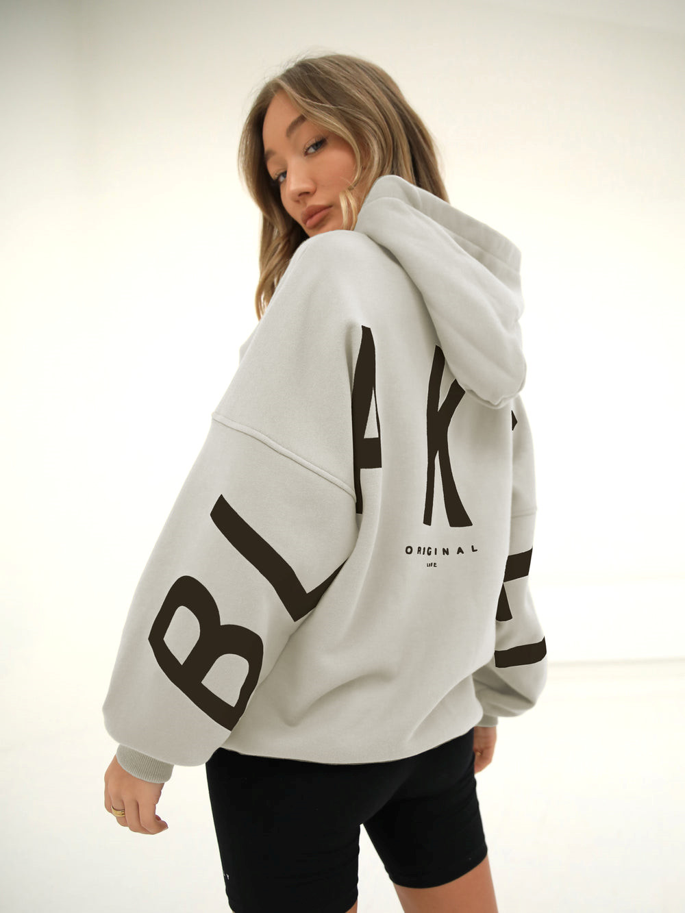 Blakely Isabel Oversized Hoodie Bone | XSNBHUD-71