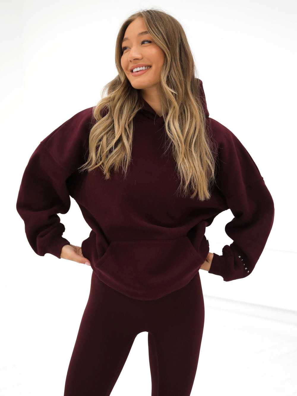 Blakely Isabel Oversized Hoodie Bordeaux | ZKXFQDC-51