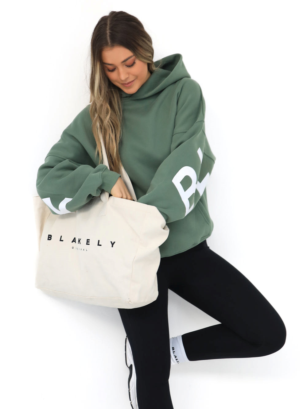 Blakely Isabel Oversized Hoodie Grün | XWOYLMG-08