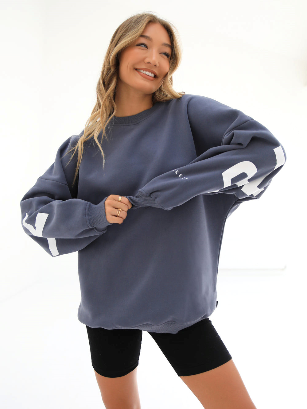 Blakely Isabel Oversized Jumper Blau | PSUNALQ-85