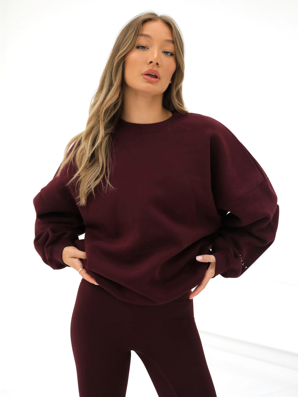 Blakely Isabel Oversized Jumper Bordeaux | ZWYOVEA-36