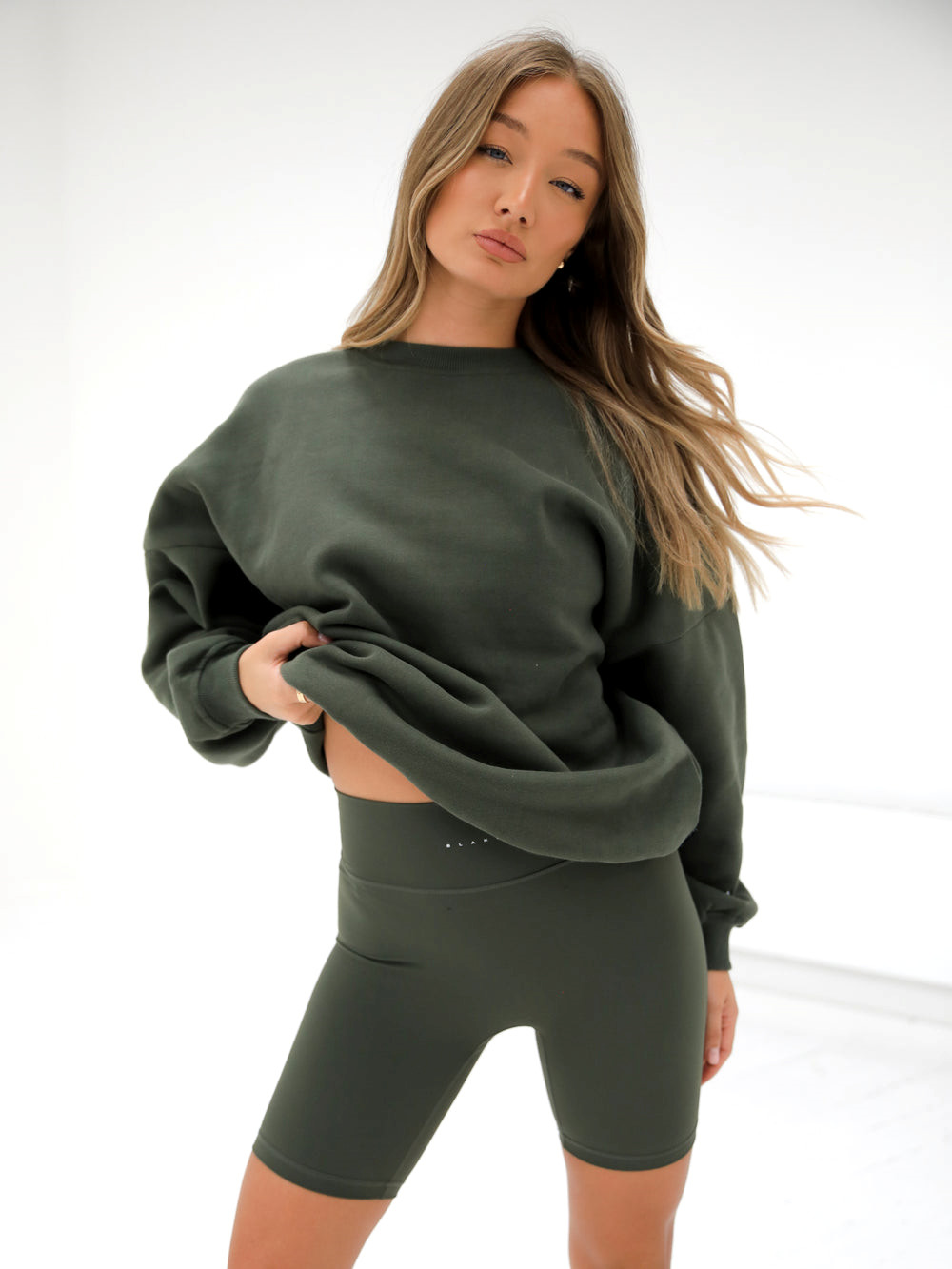 Blakely Isabel Oversized Jumper Dunkelkhaki Grün | RJTCLPB-80