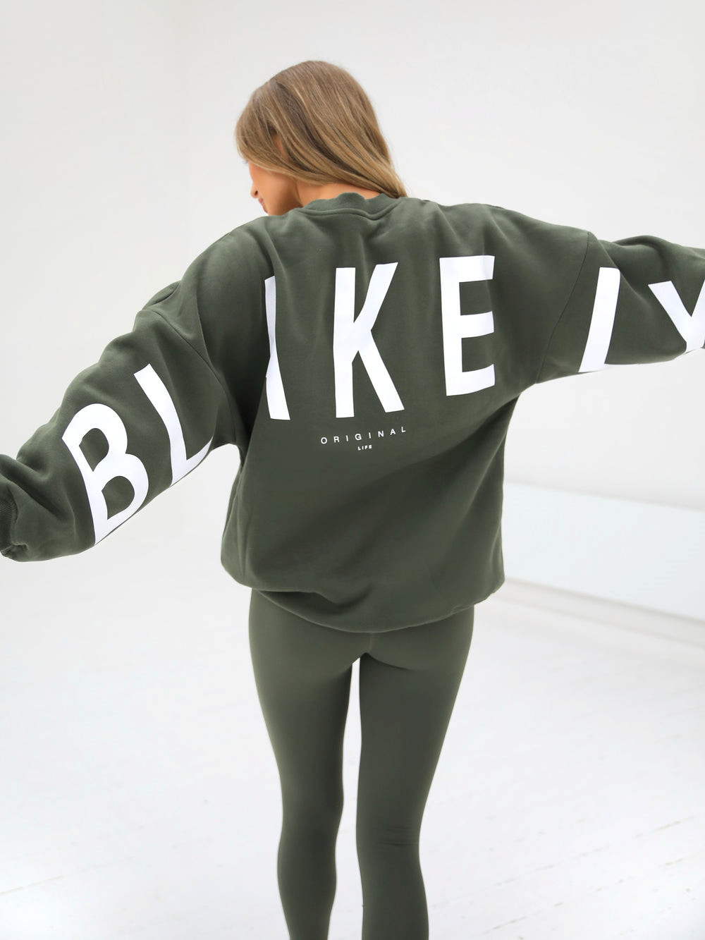 Blakely Isabel Oversized Jumper Dunkelkhaki Grün | YMICRTZ-63