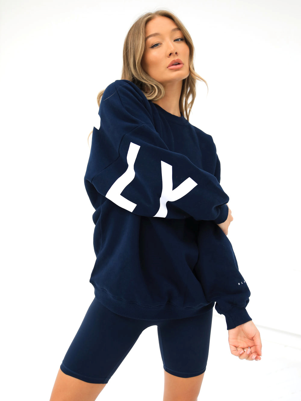 Blakely Isabel Oversized Jumper Navy Blau | ISFRKXJ-39