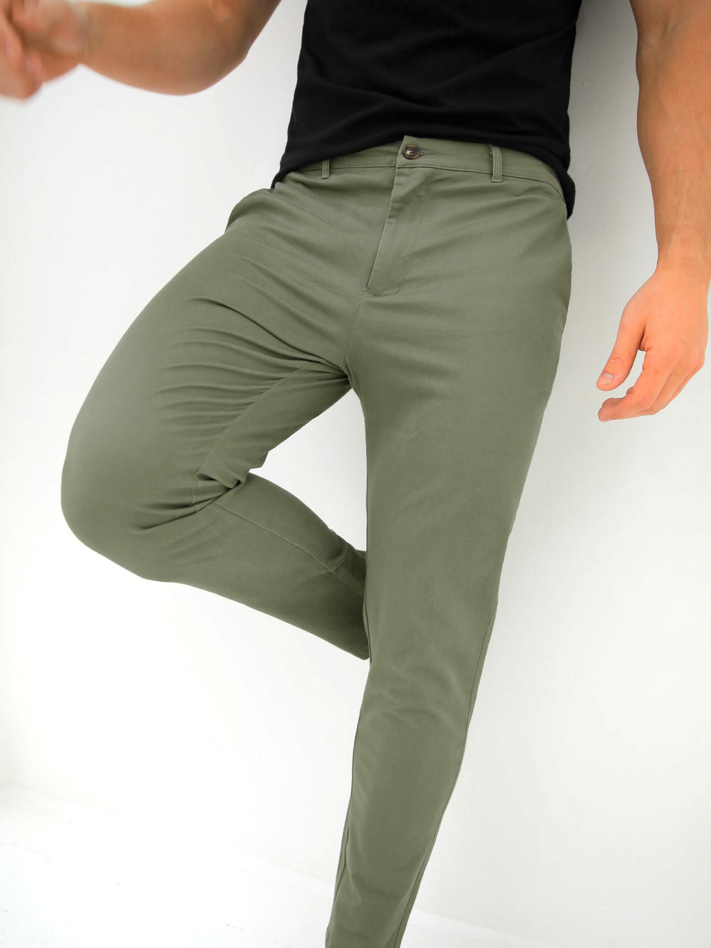Blakely Kingsley Slim Fit Tailored Chinos Grün | CROQFJM-62