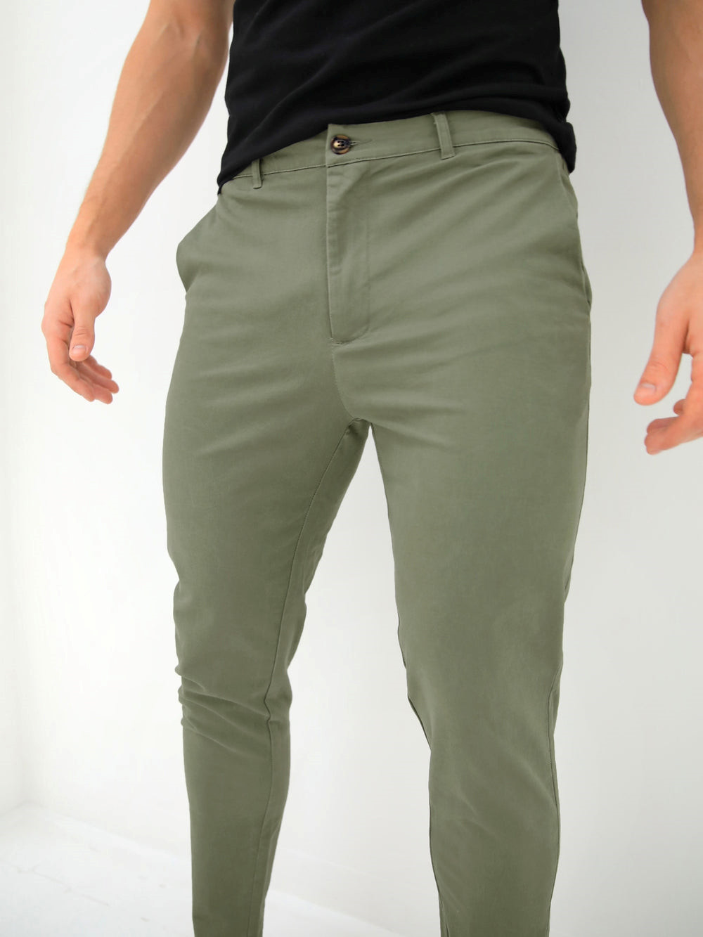 Blakely Kingsley Slim Fit Tailored Chinos Grün | CROQFJM-62