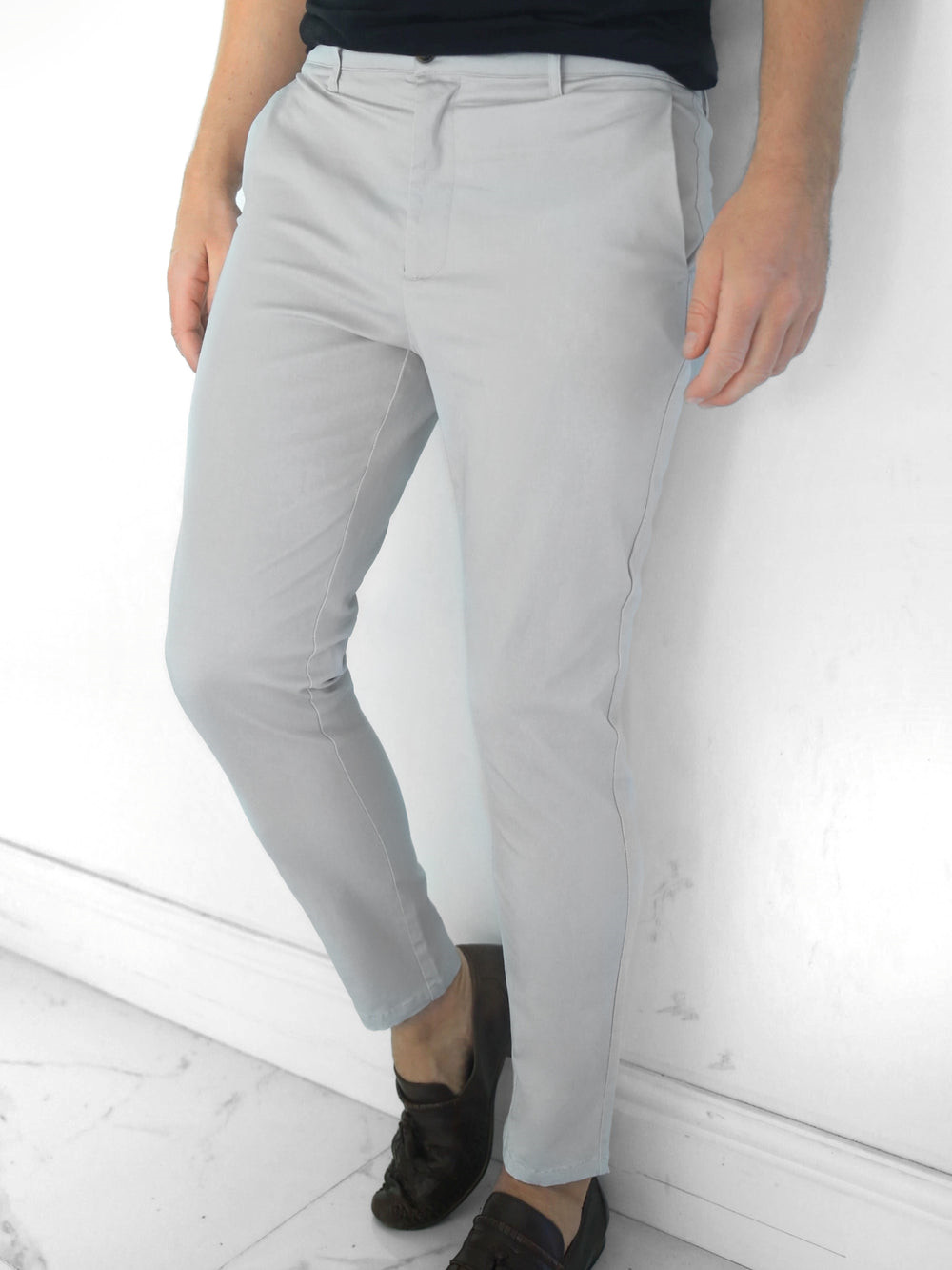 Blakely Kingsley Slim Fit Tailored Chinos Grau | OMUVGIY-87