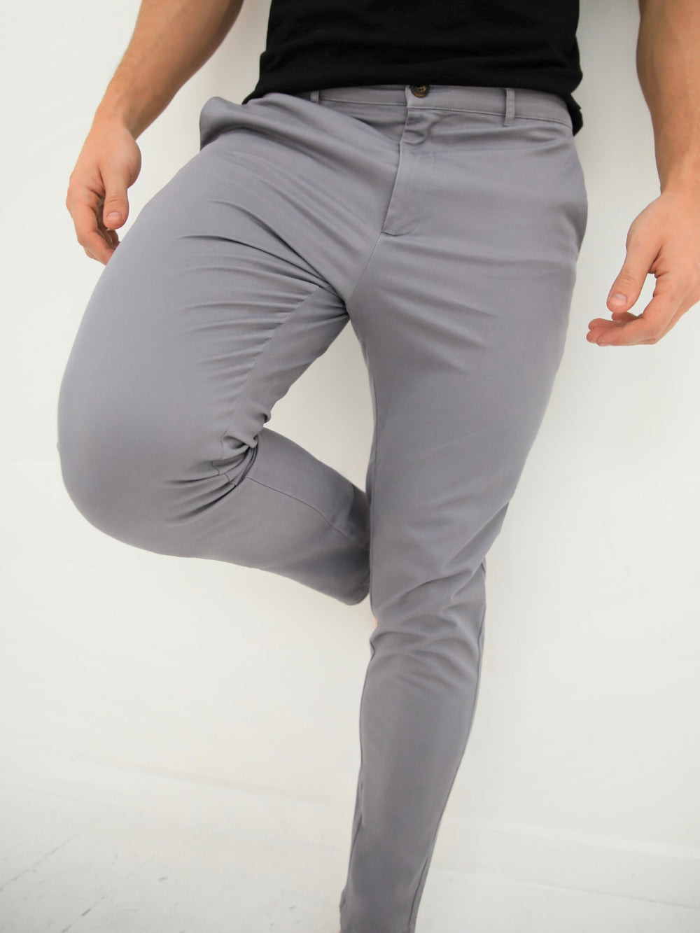Blakely Kingsley Slim Fit Tailored Chinos Grau | NKJEYFS-76