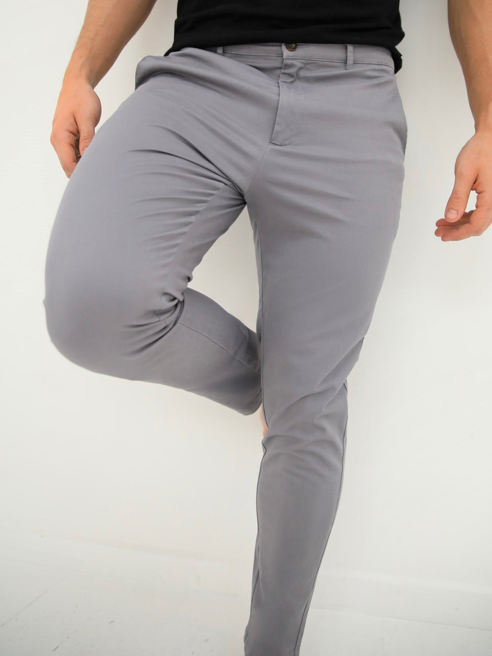 Blakely Kingsley Slim Fit Tailored Chinos Grau | NKJEYFS-76