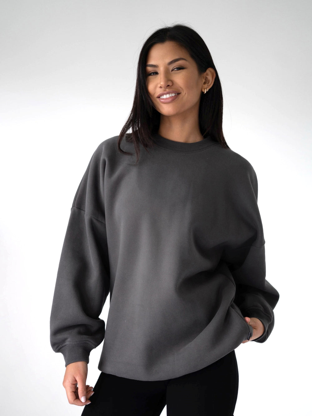 Blakely LAX Isabel Oversized Jumper Charcoal | ZTMJNQS-37