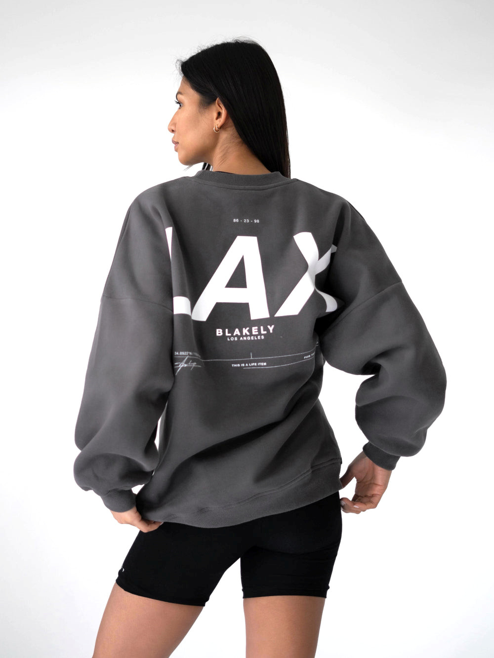 Blakely LAX Isabel Oversized Jumper Charcoal | ZTMJNQS-37