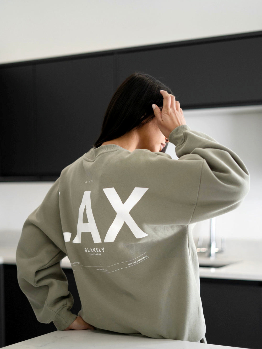 Blakely LAX Isabel Oversized Jumper Olivgrün | PZQDWMT-64