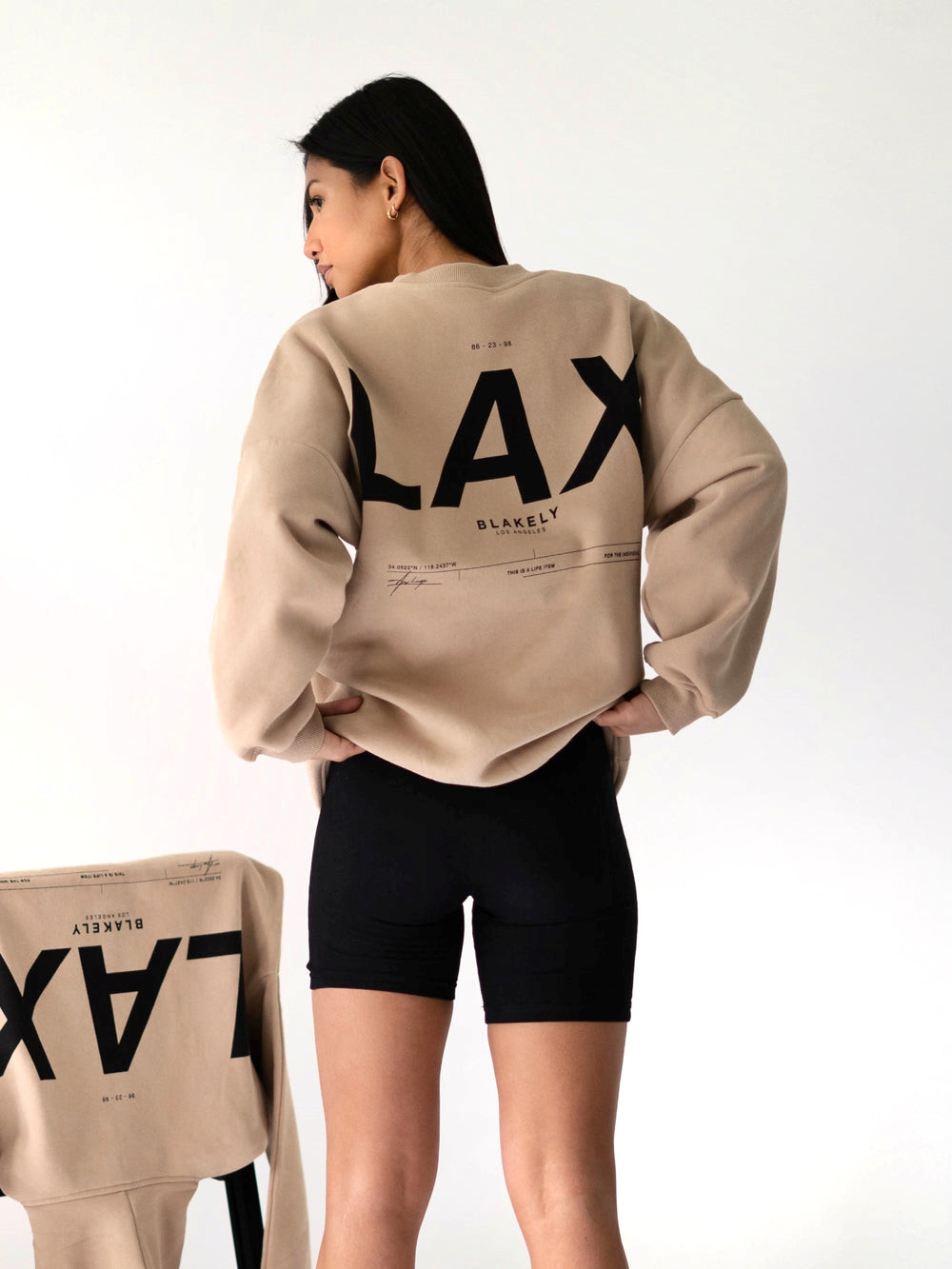 Blakely LAX Isabel Oversized Jumper Tan | OSJQDPC-24