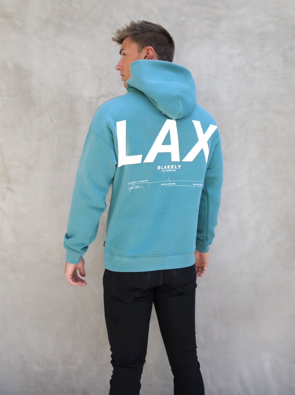 Blakely LAX Relaxed Hoodie Türkis | XPAIDRG-53