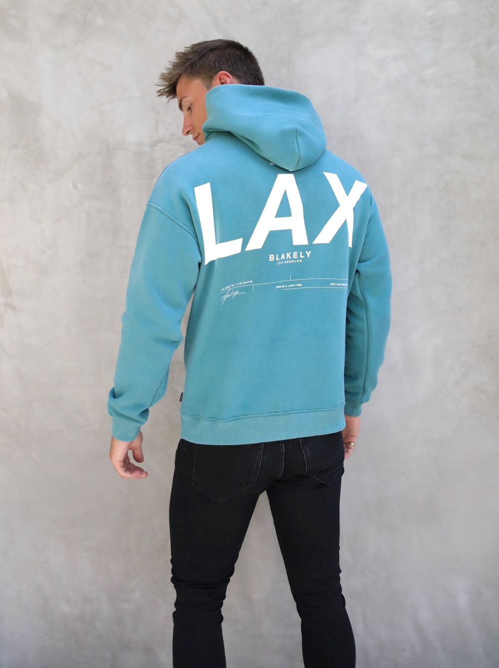 Blakely LAX Relaxed Hoodie Türkis | XPAIDRG-53