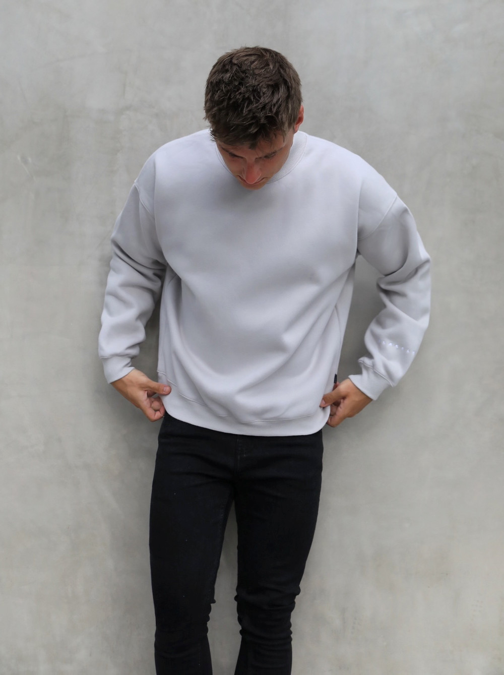 Blakely LAX Relaxed Jumper Stone | TXCOLQM-07