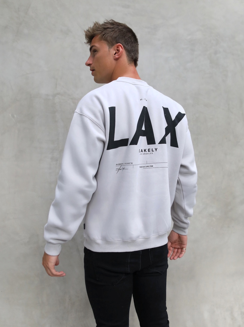 Blakely LAX Relaxed Jumper Stone | TXCOLQM-07