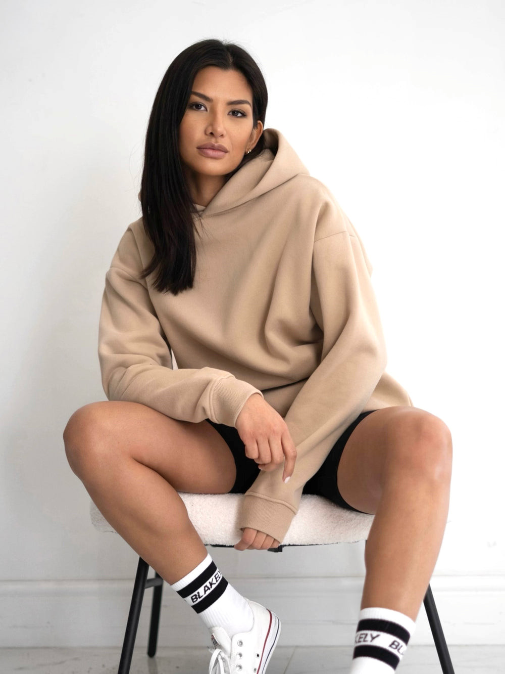 Blakely LAX Women's Oversized Hoodie Tan | YDJLPUR-63