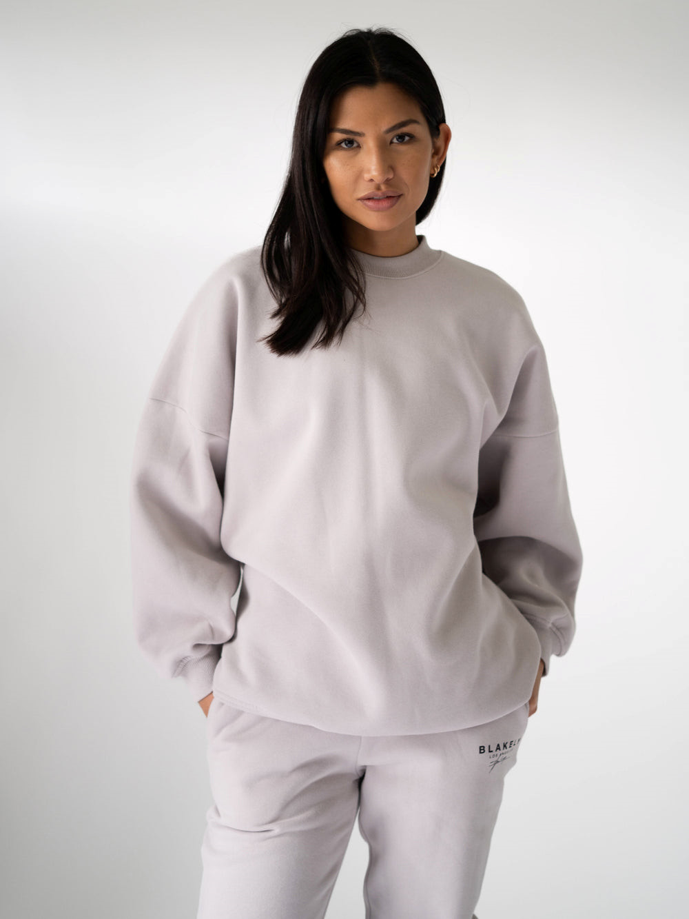 Blakely LDN Womens Oversized Jumper Stone | DCTKVAF-02