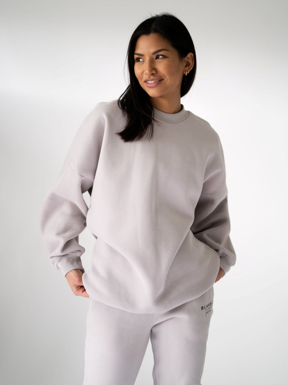 Blakely LDN Womens Oversized Jumper Stone | DCTKVAF-02