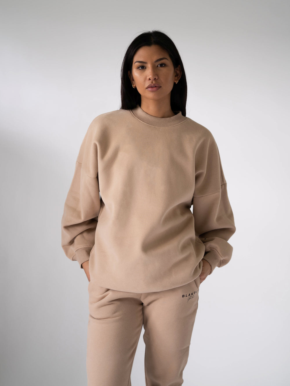 Blakely LDN Womens Oversized Jumper Tan | SCZRNQL-98