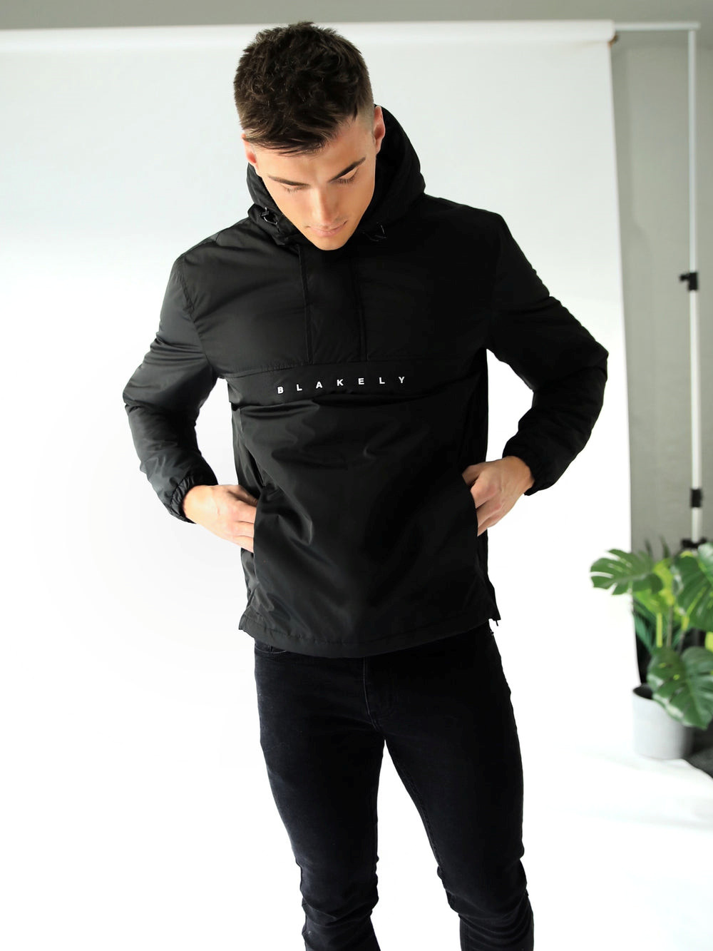 Blakely Lagan Pull Over Jacket Schwarz | DCUYJLF-87