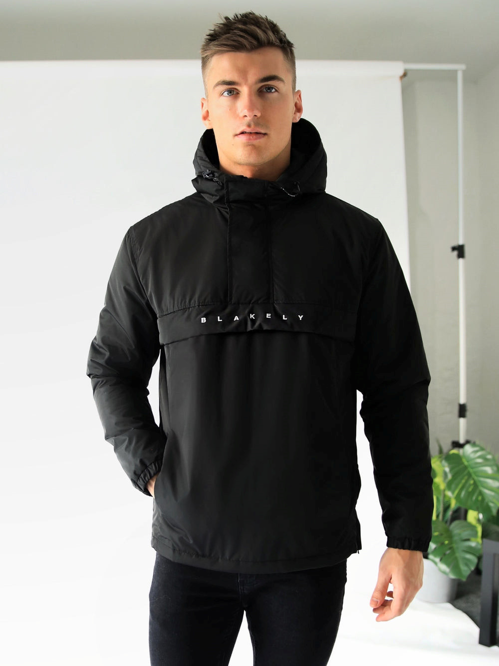 Blakely Lagan Pull Over Jacket Schwarz | DCUYJLF-87