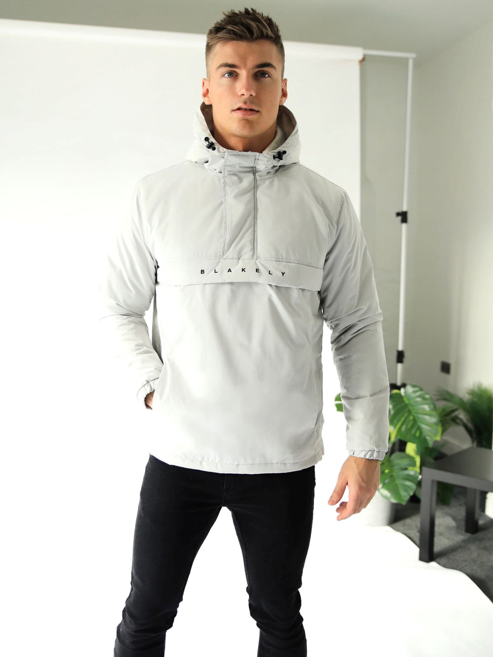 Blakely Lagan Pull Over Jacket Stone | GTNSJVL-95