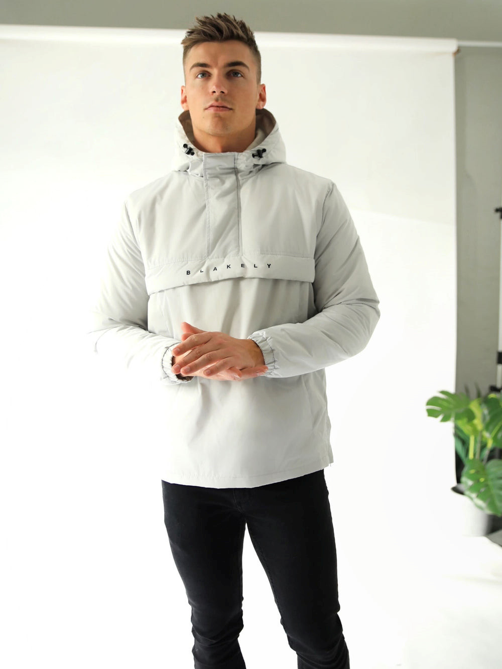 Blakely Lagan Pull Over Jacket Stone | GTNSJVL-95