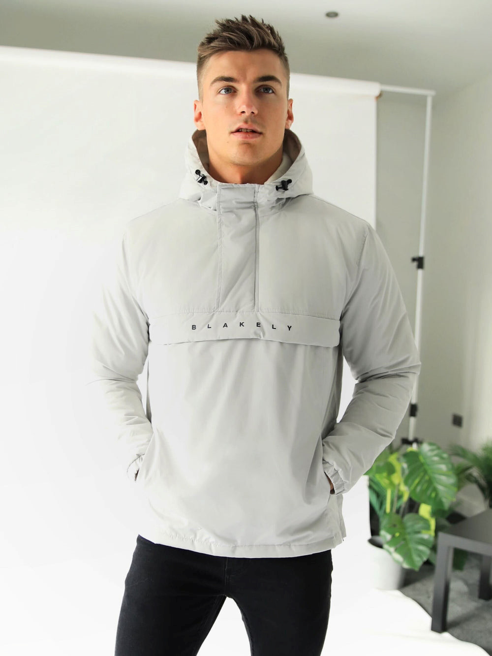 Blakely Lagan Pull Over Jacket Stone | GTNSJVL-95