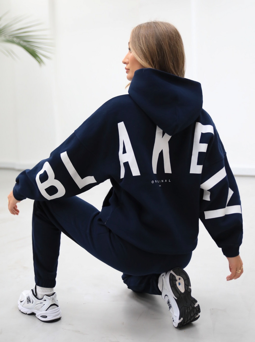 Blakely Life & Style Isabel Oversized Hoodie Navy Blau | DBUQASP-60
