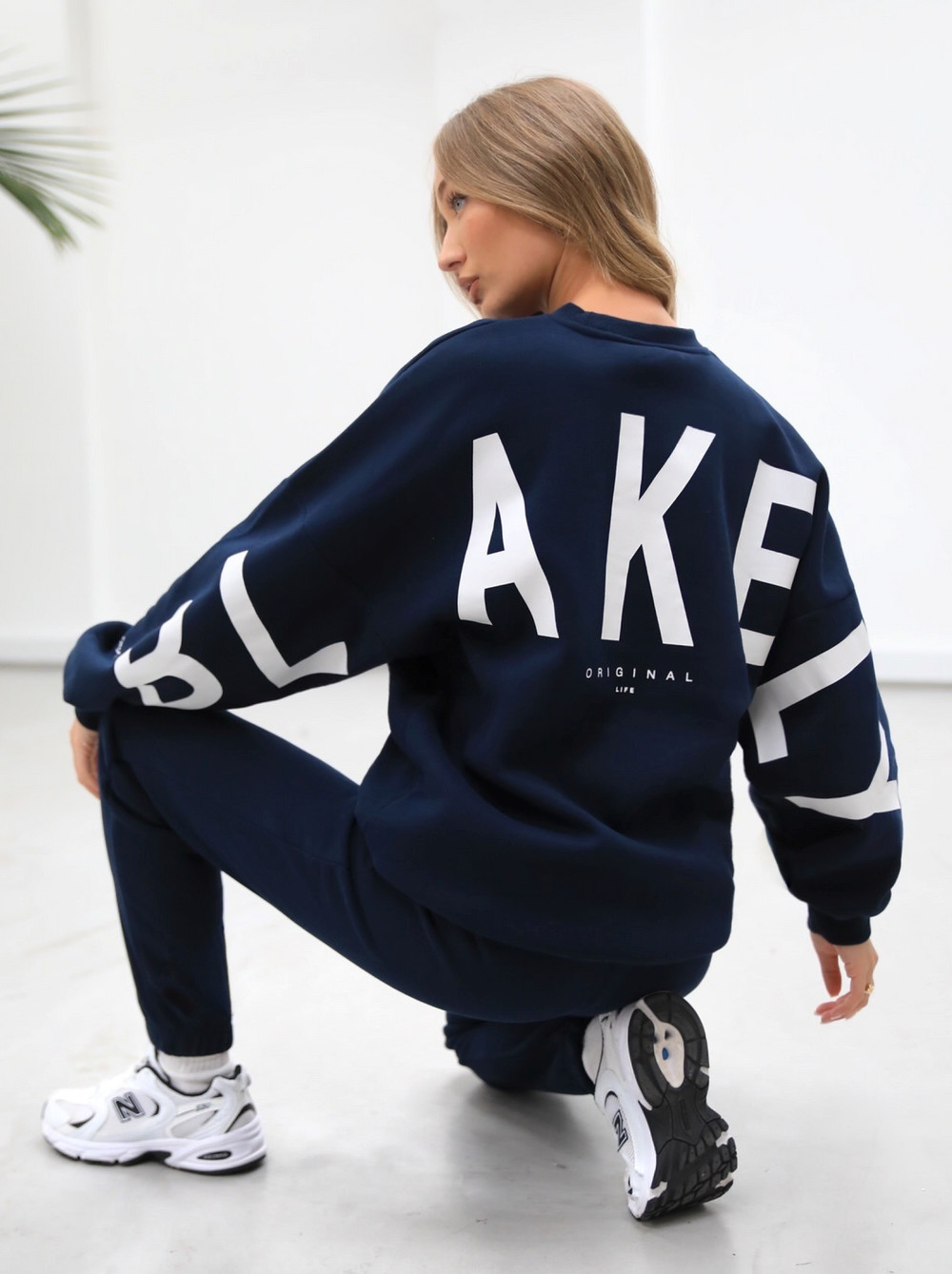Blakely Life & Style Isabel Oversized Jumper Navy Blau | OSDHQCN-91