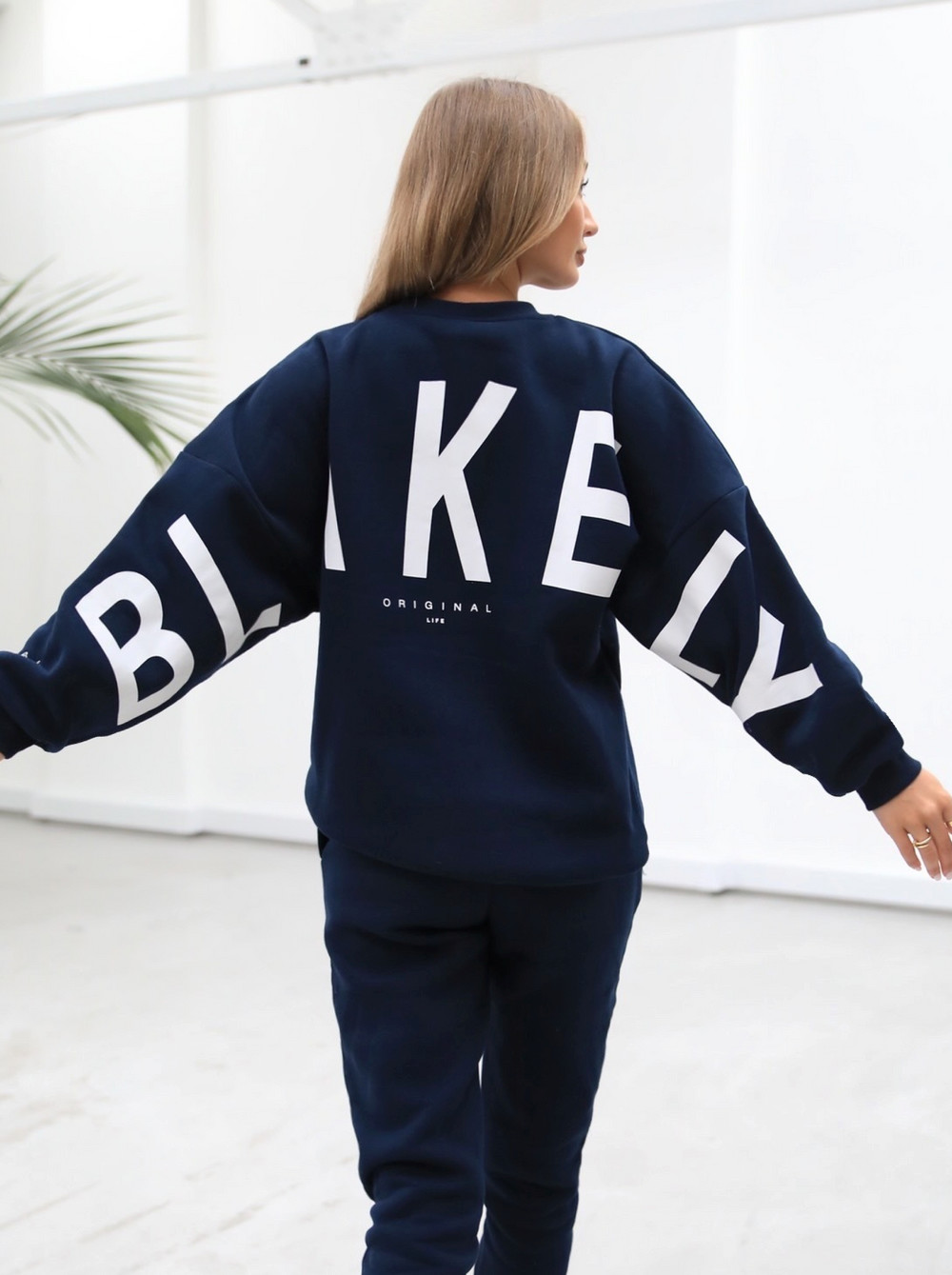 Blakely Life & Style Isabel Oversized Jumper Navy Blau | OSDHQCN-91