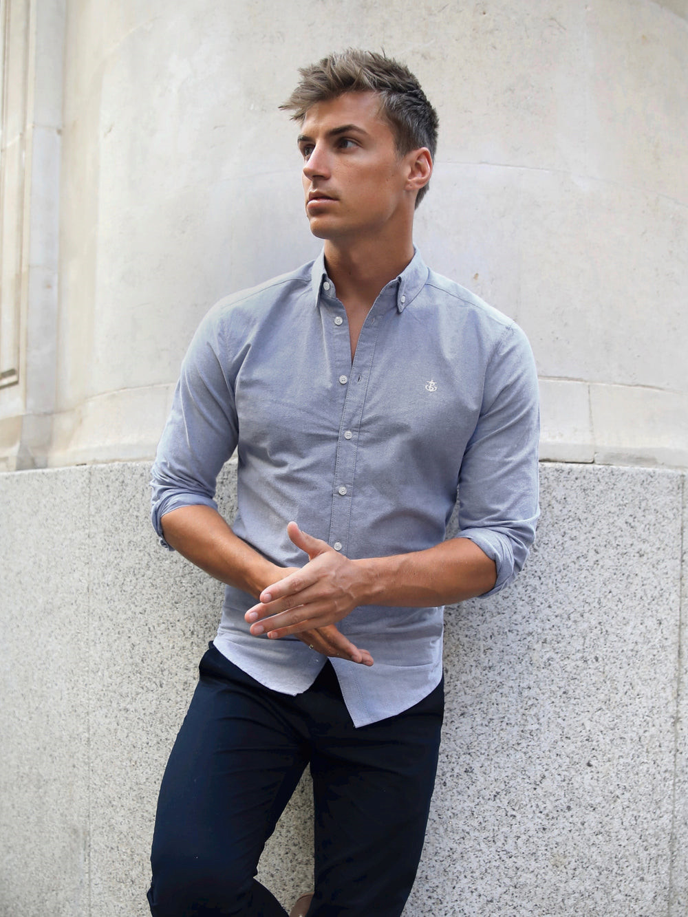 Blakely Lisbon Shirt Grau | LVDYCEI-38