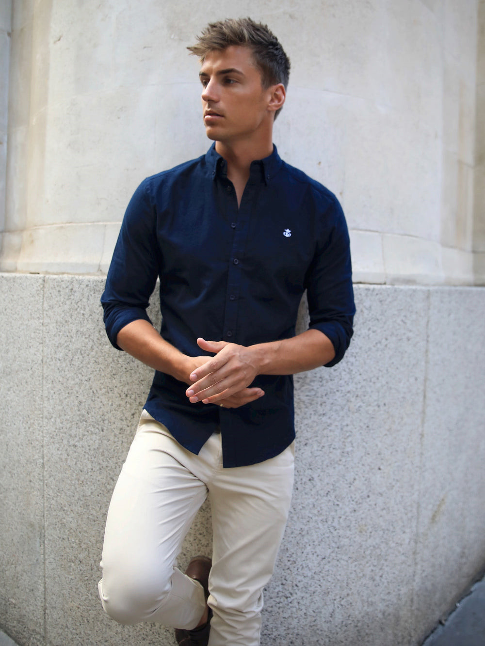 Blakely Lisbon Shirt Navy | ZPNFYEO-27