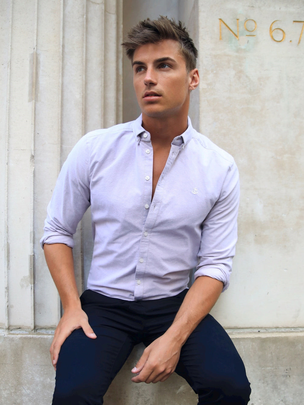 Blakely Lisbon Shirt Stone | LCIJUHS-60