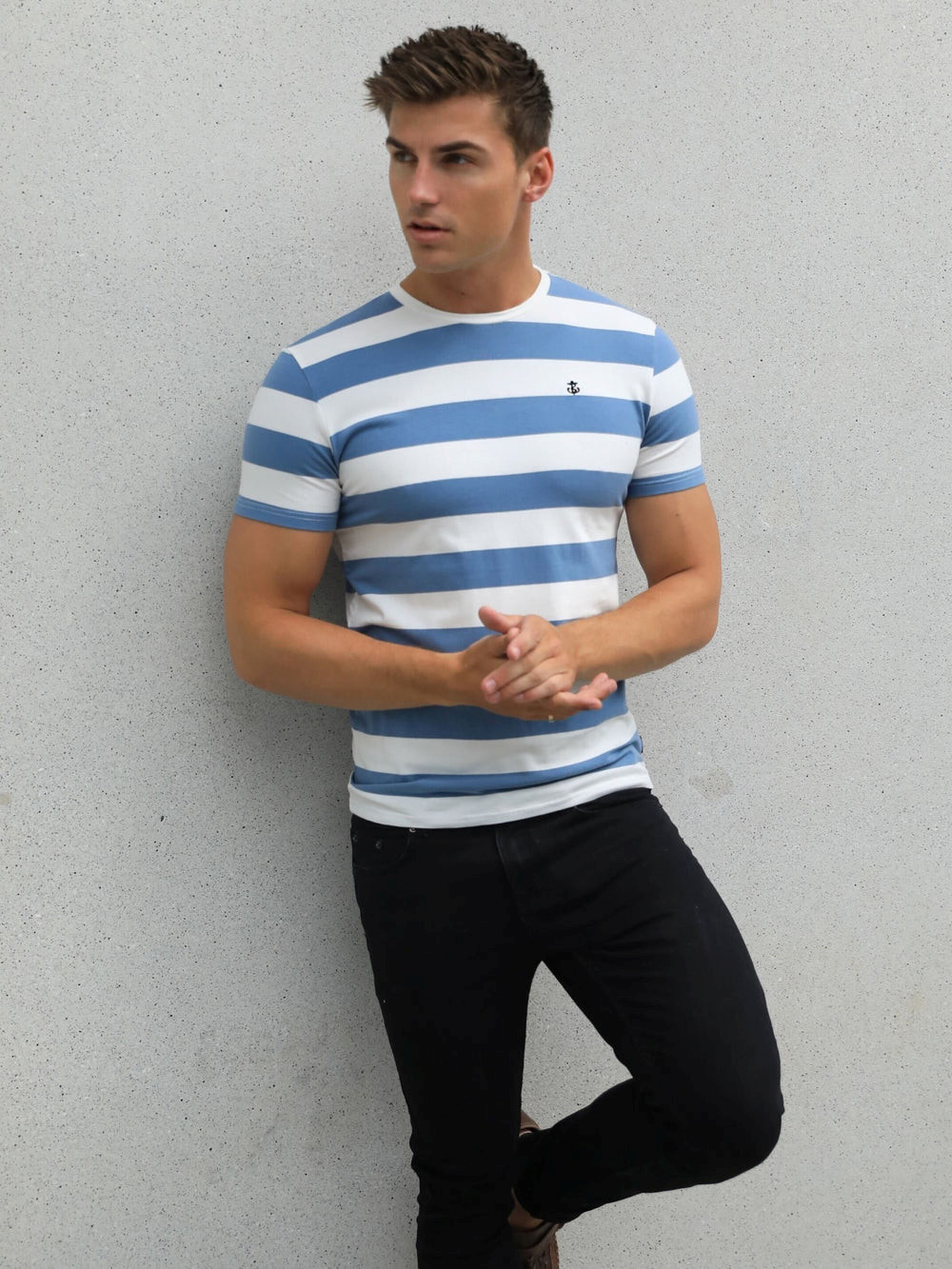 Blakely Loano Stripe T-Shirt Blau | HCJUPXB-46