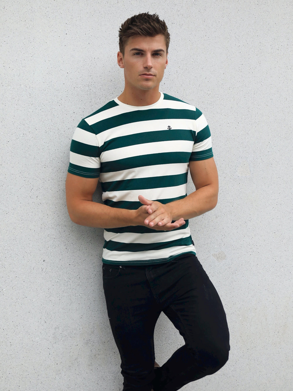 Blakely Loano Stripe T-Shirt Grün | HRXVPTS-97