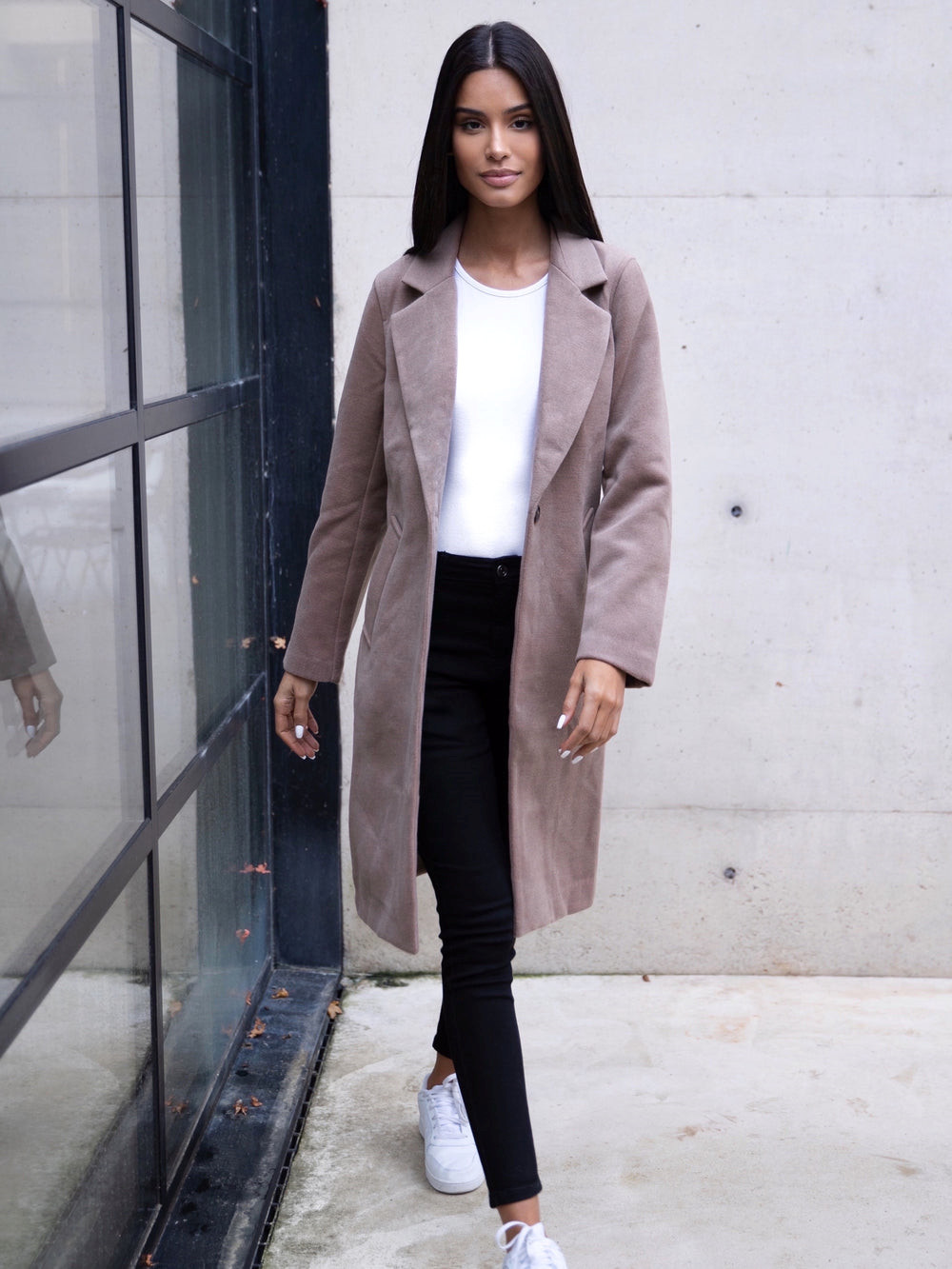 Blakely Mabel Tailored Longline Coat Kaffee | XCRSAGN-71