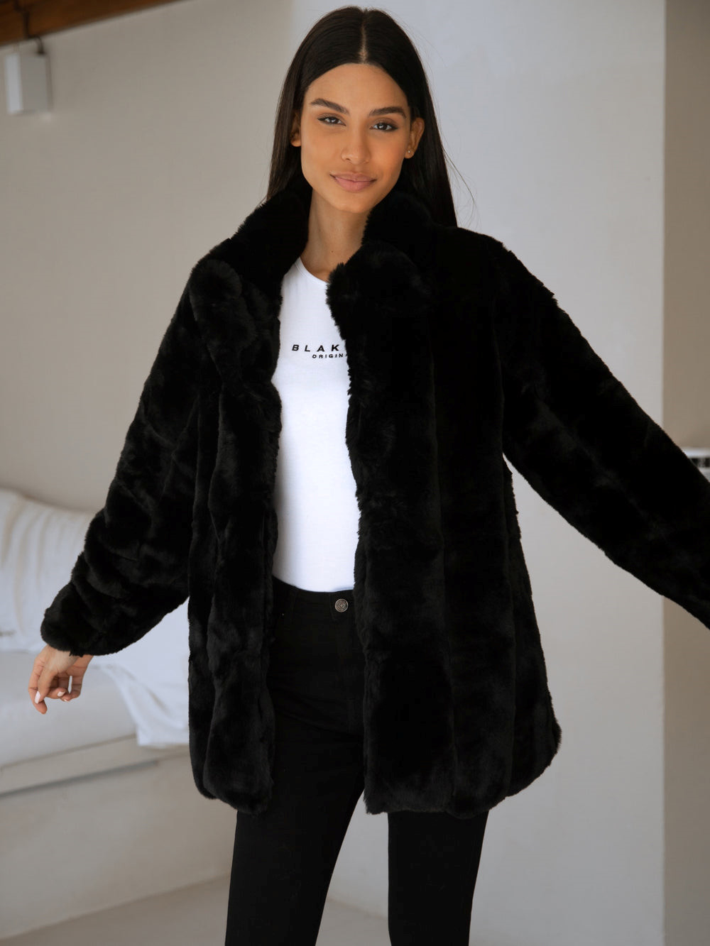 Blakely Marlowe Coat Schwarz | OACHBSD-78